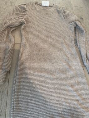 Sadie & sage Ribbed Knit Sweater Dress - Neutral Beige